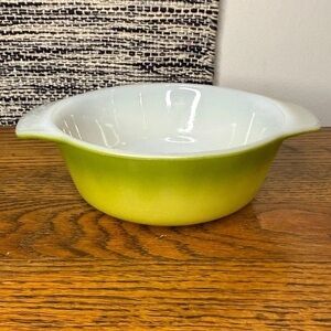 Fire King Lime Green and White Bowl